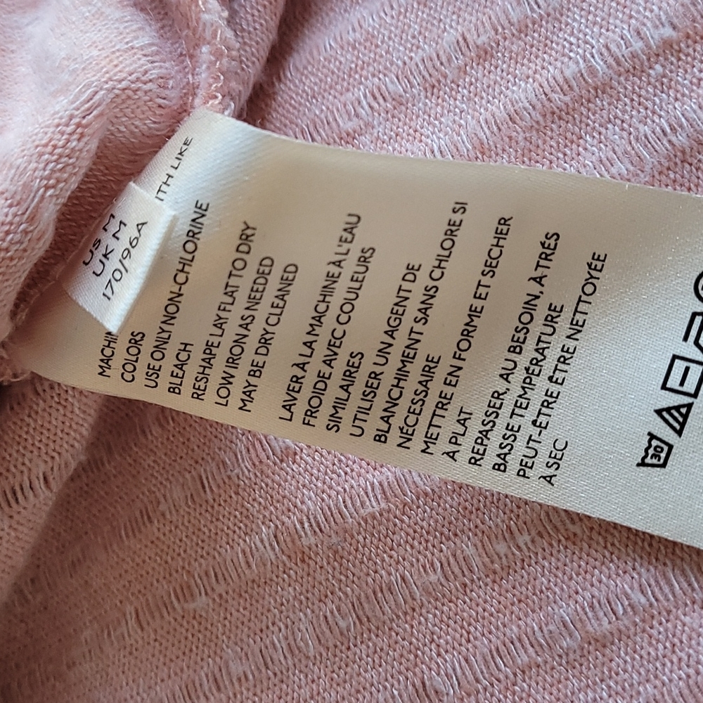 Maeve Anthropologie Light Pink Ribbed Cowl Turtleneck Sweater Medium - Picture 5 of 13